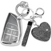 Simocky Key Fob Cover with Diamond Heart Keychain Car Key