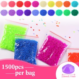 Suzile 15000 Pcs Glow in The Dark Beads for Diamond Painting 20 Colors Diamond Painting Beads 2.8 mm Rhinestone Beads Flat Bottom Round Resin Diamond Beads for DIY Craft Painting Accessories (15000)