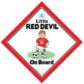Little Red Devil On Board, Red Devil Car Sign, Football Car Sign, Soccer Car Sign, Baby on Board Sign Football Style, Baby on Board, Soccer Sign, Football Sign
