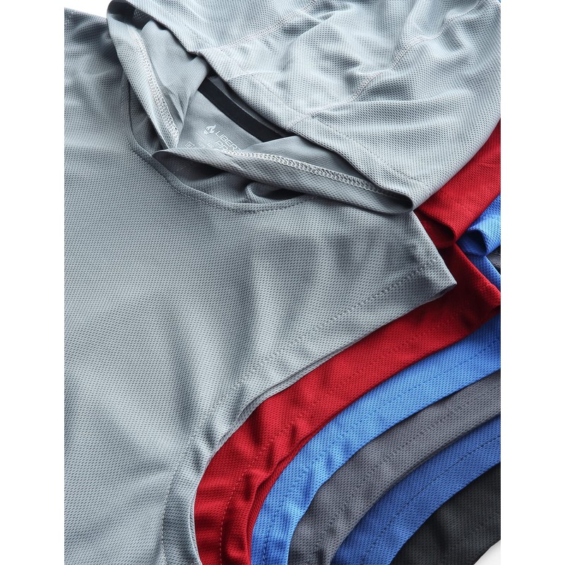 Liberty Imports 3-Pack Sleeveless Gym Hoodie for Men Workout Shirts,