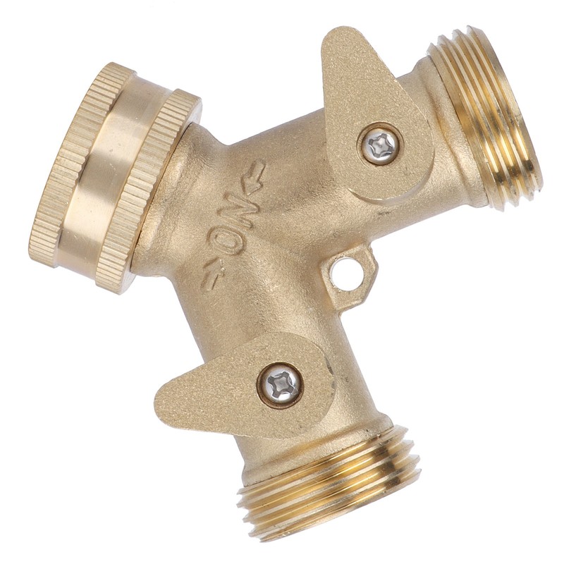 Garden Hose Splitter 2Way AllBrass Heavy Duty Simple Operation Outlet