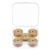 sourcing map Prewound Bobbin Thread Set of 5pcs with Storage