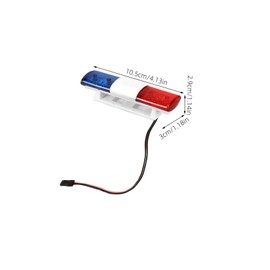 Kisangel Scale Car Light Bar Multi Function LED Police Flashing Light Easy Installation for Car Enthusiasts Realistic Design for Enhanced Model Appearance