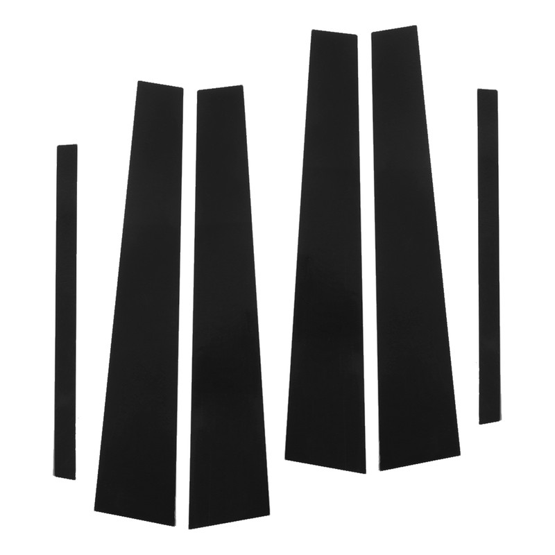 Side Pillar Post Trim 4D Style Glossy Black Replacement for