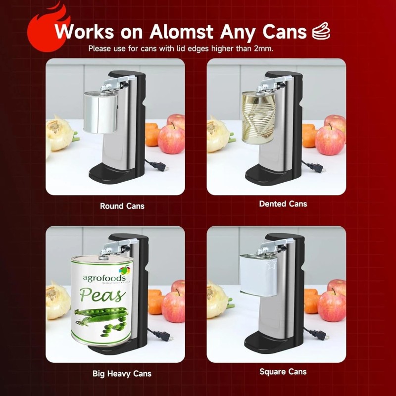 Davivy Heavy Duty Electric Commercial Can Opener Automatic Smooth Edge