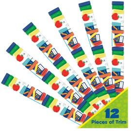 Eureka Books and Tools Extra Wide Decorative Classroom and Bulletin Board Trim for Teachers, 3.25" Wide, 12 Strips for 37 Total Feet
