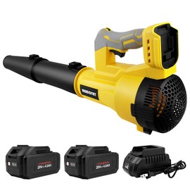 Leaf Blower Cordless, 6 Speed Levels Electric Leaf Blower with 2 x 4.0Ah Batteries and Charger, 580CFM & 160MPH, 4.3 lbs Lightweight, for Lawn Care, Yard, Garage, Blowing Leaves, Dust or Snow