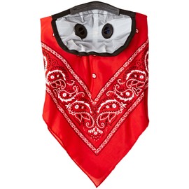 ATV TEK, Bandana Style Dust Masks with Suspension Straps & 3D Nose Box - Red, XL