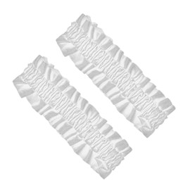 White Sleeve Garters,2 Pcs Vintage Anti Slip Sleeve Arm Band Holders for 1920s Mens Costume