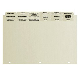 Red 1" Estate Planning Portfolio, Binder, 18 Position tabs and fillable Personal Data Sheets