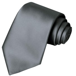KissTies 63'' XL Mens Gray Tie Satin Ties Extra Long Necktie For Big And Tall Men