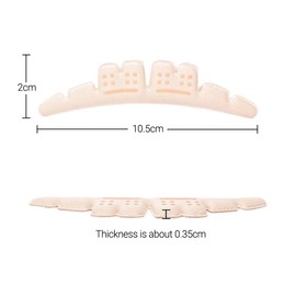 SooGree Invisible Anti-Slip Heel Cushion Stickers Pads, Self-Adhesive Foot Care Protector Grips Liners Non Slip Forefoot Sticker for Women High Heel Sandal (2 Pairs Beige)