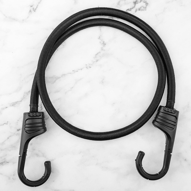 ZHOUBIN 32 Inch Black Bungee Cords with Hooks Heavy Duty,