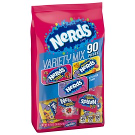 Nerds Variety Mix, Individually Wrapped Assorted Candy, 41.76 Ounce (90 Count)