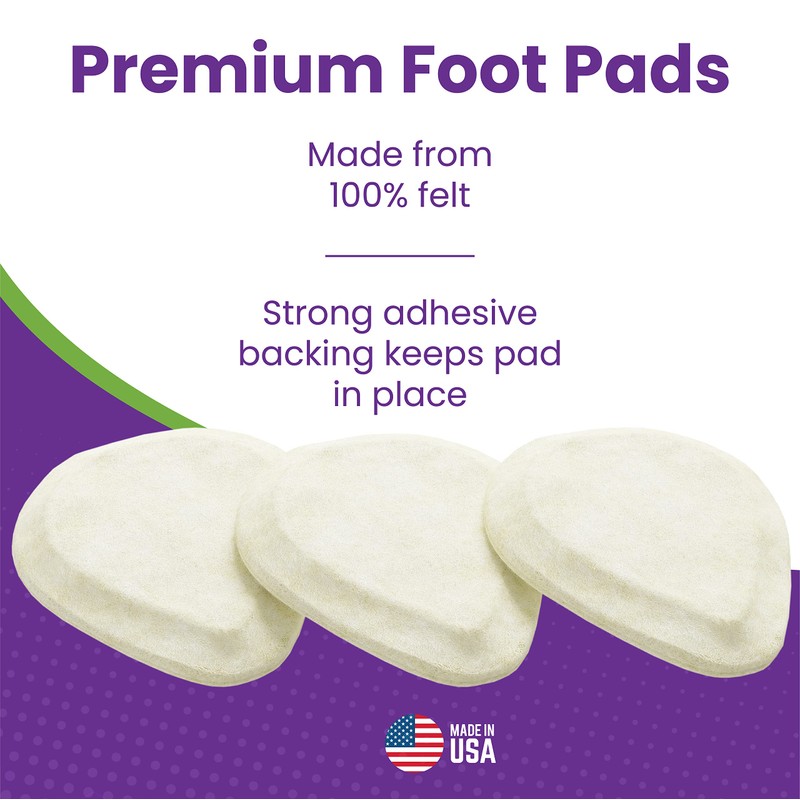 Metatarsal Felt Foot Pad Skived Cut (1/8" Thick) - Made