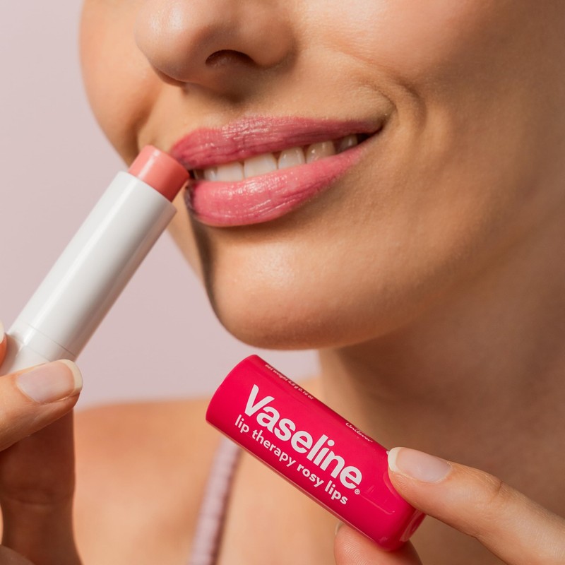 Vaseline Lip Therapy Rosy, Tinted Lip Balm, Lipstick with Almond