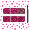 qiipii Rose Red Resin Crystal Rhinestones for Bedazzling Crafting 2mm