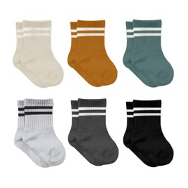 bistyle Baby Grip Ankle Socks 6 Pairs | Newborn Infant Toddlers Socks Anti-Allergic Cotton | Kids Boys Girls Ankle Socks