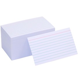 Ruled Index Cards 3 X 5 Double Sided Lined Notecards Heavy Weight Ruled Checklist Cards Thick Flash Cards for Studying, School, Home and Office（Blue Line,100 Count）
