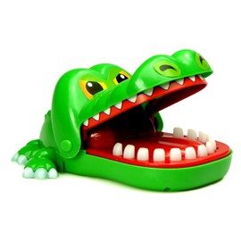 ikonka, Crocodile Dentist Game Skill Game Kids Family Game Party Game Plastic Girls Boys Gift 12.5x10.5x6cm