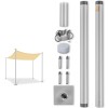 Sun Sail Pole Post 8ft Aluminum Freestanding Shade Accessories for