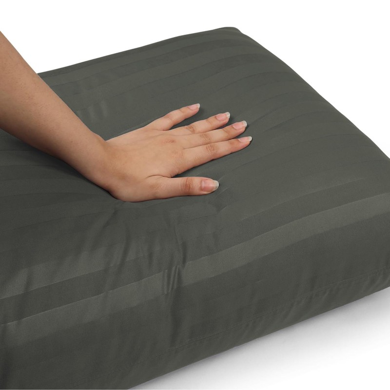 Moonlight Bedding Pillow cases 2 pack - Olive Green Stripe