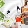 Pack of 8 Chrysanthemum Shaped Straw Caps, Straw Dust Plugs,