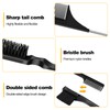 Soodyoow Pack of 3 Sleek Bun Brush, Black Sleek Braid