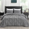 downluxe Pintuck Queen Comforter Set with 2 Pillow Shams -