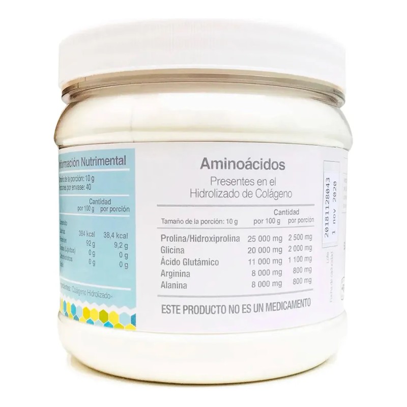 Colágeno Hidrolizado En Polvo 100% Puro, 2 Pack 400 Gr.
