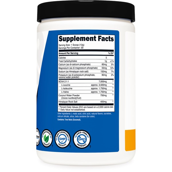 Nutricost Nutricost BCAA + Hydration Powder (Peach Mango) 30 Servings