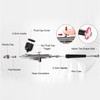Airbrush Kit 32PSI High Pressure Adjustable Airflow 0.3mm Nozzle Rechargeable