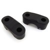 Flat Black Handlebar Clamp Set of 2 - Compatible with