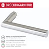 Gedotec Handle Set Stainless Steel Matt Brushed [PZW Interchangeable Fittings]
