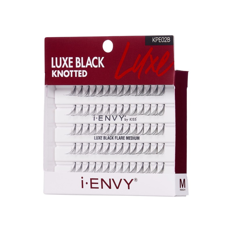 Kiss I Envy Luxe Black Medium Lashes Black