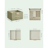 SONGMICS Caja de Joyas, 3 Niveles, Tapa de Cristal, 2