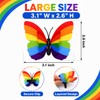 16 Pcs Rainbow Butterfly Hair Clips, Gay Pride 3D Hair