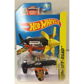 Hot Wheels, 2015 HW Off-Road, Mad Propz Airplane [Black/Orange] Die-Cast Vehicle #92/250 by Mattel