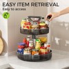 2-Tier Rotating Organizer with Handle – Adjustable Shelf, 360° Lazy