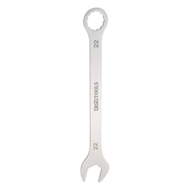 HARFINGTON Thin Combination Wrench Metric 22mm Torx Ended Box 15 Degree Offset Open End Stainless Steel, Silver Tone
