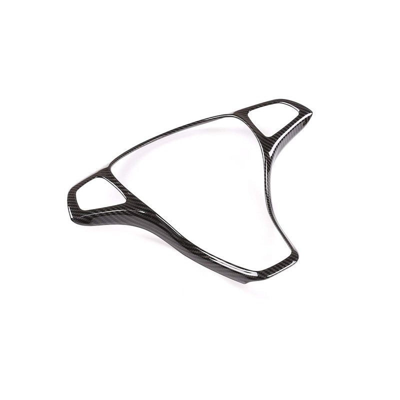 Carbon Fiber Style ABS Car Steering Wheel Decoration Frame Trim