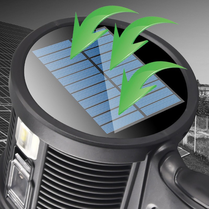 Solar Handheld Spot Light Multifunction Waterproof Super Bright Emergency Spotlight