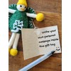 Siesta 'Well Done' Colourful Felt Fairy/Pixie with Message Gift Tag