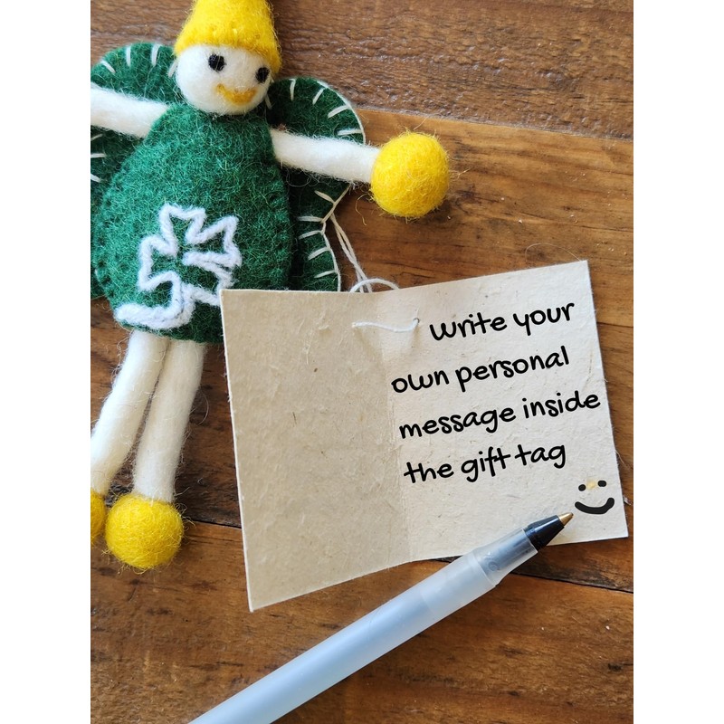 Siesta 'Well Done' Colourful Felt Fairy/Pixie with Message Gift Tag