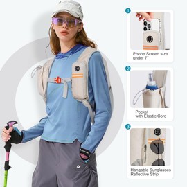 FIORETTO 15L Hiking Backpack for Women Men Mini Packable Backpack Lightweight Small Daypack for Camping Travel Outdoor, Beige