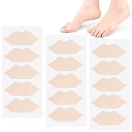 15 Pcs Blister Plasters for Feet Invisible Hydrocolloid Gel Blister Bandages Blister Guard Pads Waterproof for Heel, Toe, Guard Skin, Faster Healing Wound (Lip Shape)