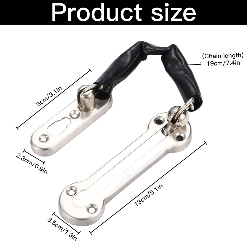 Cisixin Stainless Steel 304 Door Chain, Door Security Chain Lock