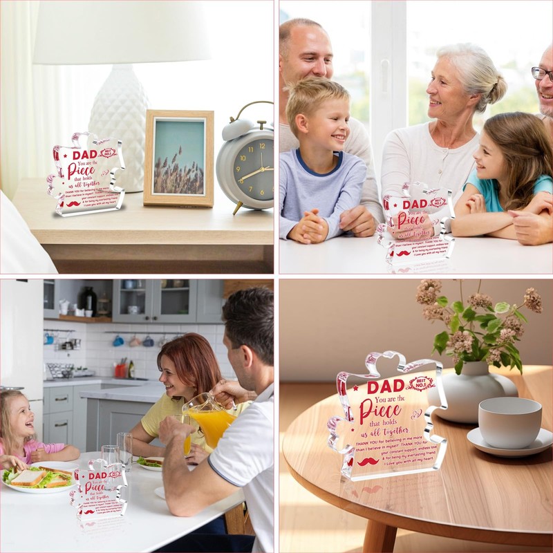 Dad Gifts from Kids - Acrylic Plaque Desk Decor for