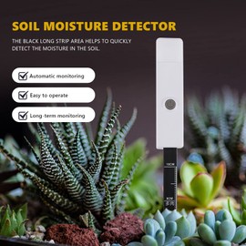 Yuemsh Automatic Soil Moisture Meter for Plants,Plant Moisture Meter, House Plant Soil Moisture Meter, Black & White