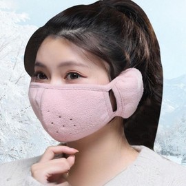 Winter Thermal Face and Ear Warmer for Golf & Running Mask Black 3ea